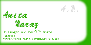 anita maraz business card